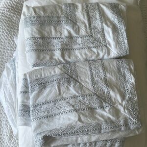 Peacock Alley Twin Coverlet, fitted and flat and pillow cases